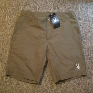 Men's small Spyder shorts.  BNWT. Olive green